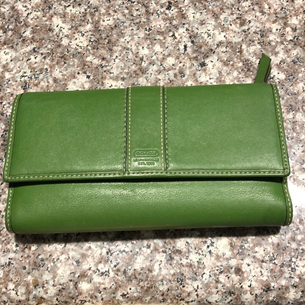 Coach green wallet